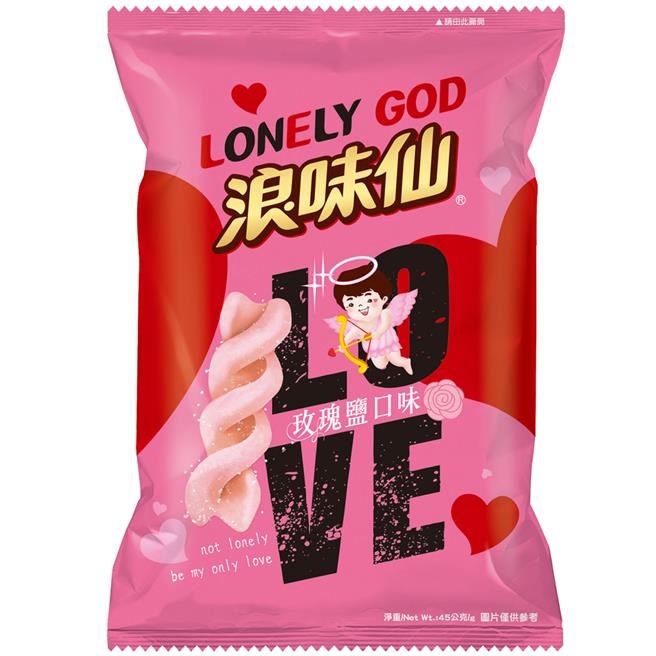 全家「浪味先玫瑰鹽口味洋芋捲」，35元。（全家提供／朱世凱台北傳真）