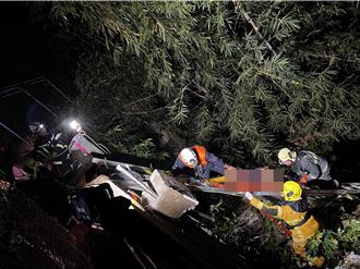 男子開車不慎墜10米深山谷 受困1小時狂按喇叭獲救