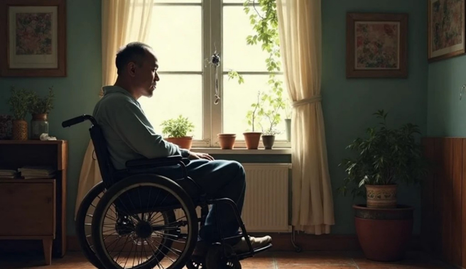 活不下去才想到孩子，求月给1万元扶养费！法官打脸身障男。（示意图、与本案无关／AI生成）