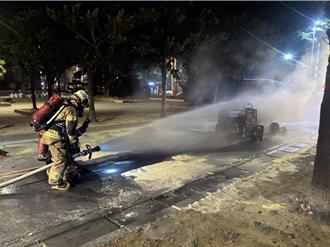 成大師生研發中電動車鋰電池 突冒大量濃煙燃燒