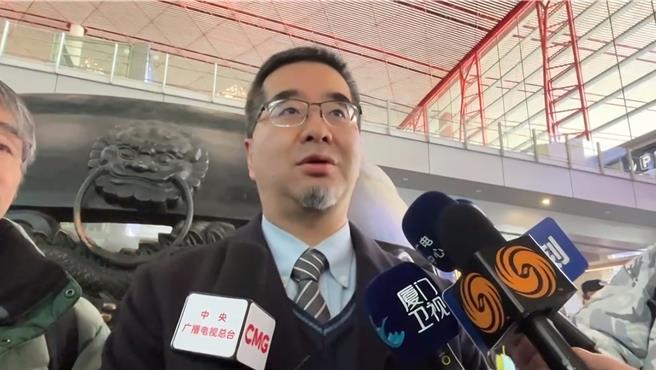 大九学堂师生抵京，萧旭岑：盼今年两岸恢復热络交流。（蓝孝威摄）