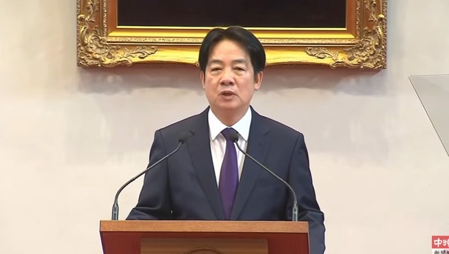 赖清德总统致词。（取自直播）