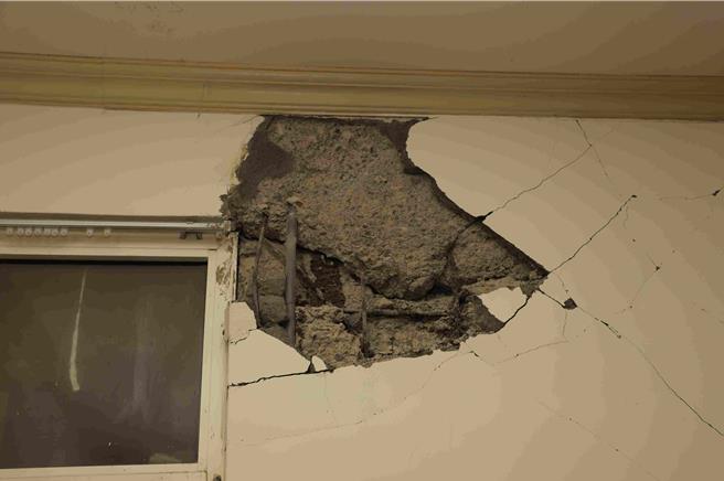 0121嘉义大埔地震发生后，当时灾损房屋36件，其中红单6件、黄单30件。(嘉义县政府提供／吕妍庭嘉义传真)