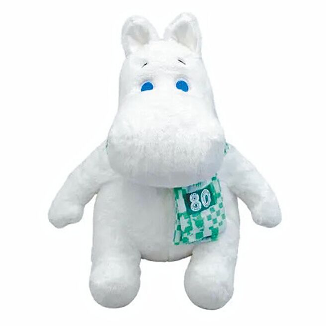 Moomin姆明80周年快闪店推出36公分特别款绒毛玩偶，699元。（我适文创提供）