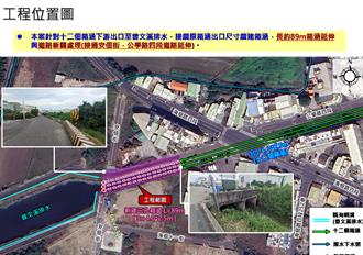 台南曾文溪排水十二佃段整治 预计明年上半年完工