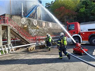 液化石油气救灾模拟兵推 桃消就怕事发出意外