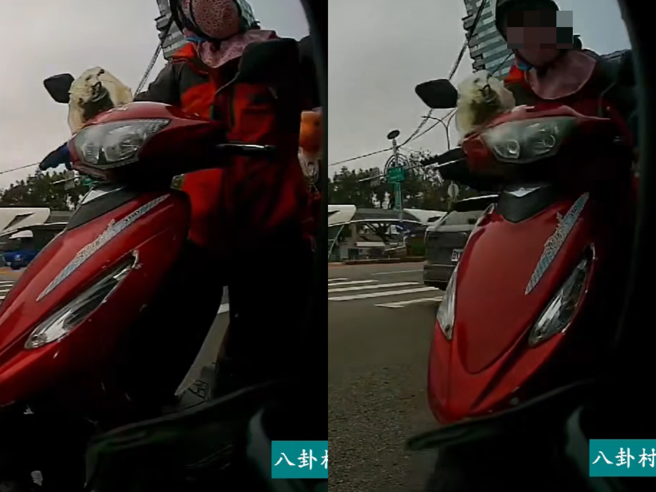 台中阿嬷大暴走。（翻摄自脸书八卦村 - 行车纪录器影片上传中心）