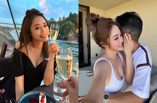 林千又去年宣布被美国男友求婚成功。（图／翻摄自cocomademedomydream IG）