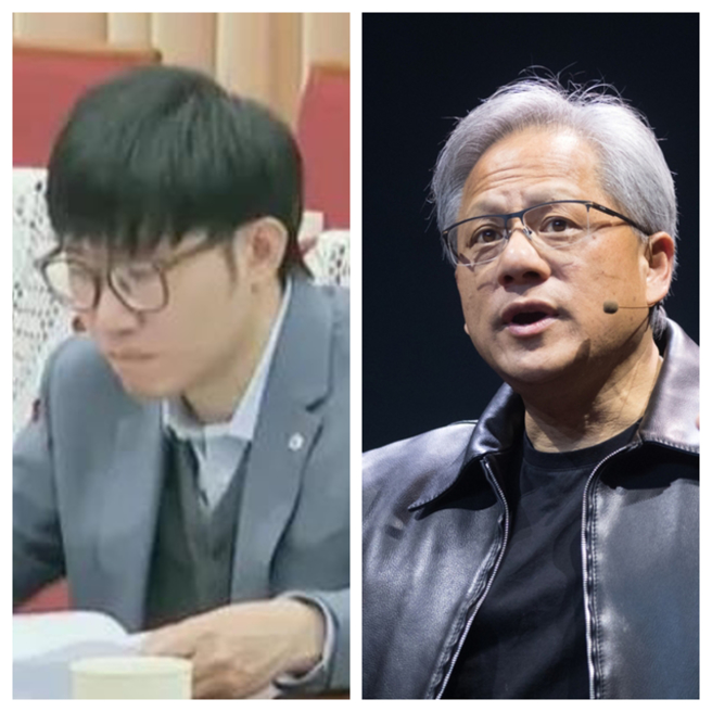 梁文鋒(左)持有的DeepSeek股份價值將達到1260億美元，甚至可能超過身價1180億美元的黃仁勳(右)。（央視截圖、達志合成）