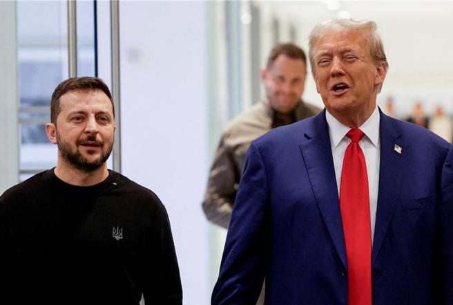 美俄乌关系在川普上台后恐发生剧变？图为乌克兰总统泽伦斯基与美国总统川普此前会面的资料照片。（路透社）