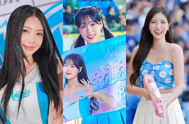 富邦悍将除了李雅英，李珠珢，还有金子仁(左起)、金渡娥、南珉贞，也让人担心压缩到本土啦啦队表现。（图／IG）