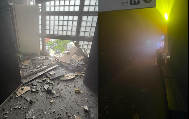 台中市台湾大道新光三越百货13日上午11时30分发生严重气爆。（翻摄Threads@ashen.d0_0）