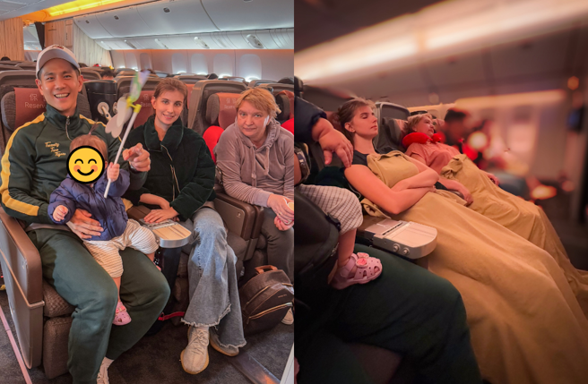 祖雄返台搭豪华经济舱，揭2关键连岳母都满意。（图／脸书 Hero Tai 祖雄）