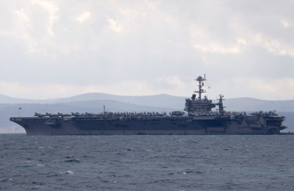 美航母地中海和商船相撞受損 5000官兵驚魂