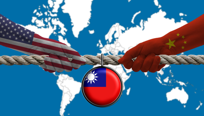 台湾夹在美中之间，如何生存成为难解的重要课题。（图／shutterstock达志）