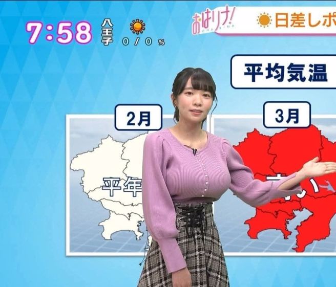 24岁日本气象女主播椿野优子播气象画面，在台湾掀起讨论。（图／翻摄自YouTube）