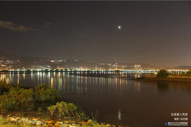 古希腊神话中象徵爱与美之女神的金星，将于2月17、18日2天达到自2022年2月以来的最高亮度-4.9等。（图／北市天文馆）