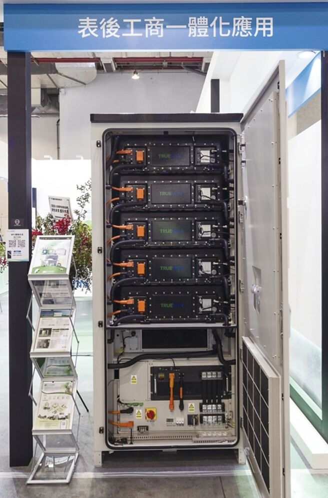 储盈表后储能新品－工商用一体机「Ostar」具占地面积小、高安全性、维运便利等特性。图／业者提供