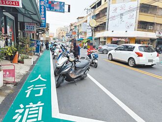彰化首條友善人行道 大埔路強力取締違停