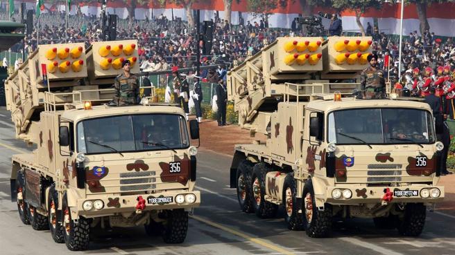 法國考慮購買印度自製的「Pinaka」多管火箭系統，倘若成案，將寫下印度國防產業歷史新頁。（取自印度國防部網站）