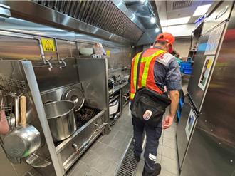 台中百貨大稽查 1購物中心美食區瓦斯外洩