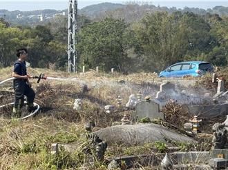 苗栗客庄掃墓29起公墓火警  讓消防隊員疲於奔命