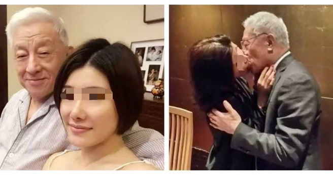 谢寒冰在节目中公布了两人的亲密合照。（翻摄自直播节目「有哏来爆」）