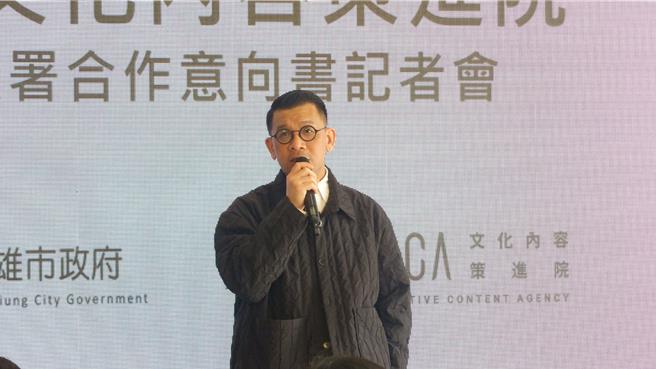 文策院董事長蔡嘉駿透露，美國好萊塢、韓國等大型影視公司，有望投資高雄。（任義宇攝）