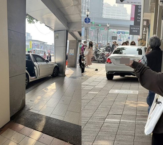 今（17）日下午3时07分许，台北市士林区中正路发生一起交通事故。（翻摄陈思宇脸书）