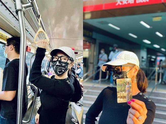 陈美凤经常搭捷运，戴口罩帽子包紧紧的她从未被认出过。（图／翻摄自陈美凤脸书）