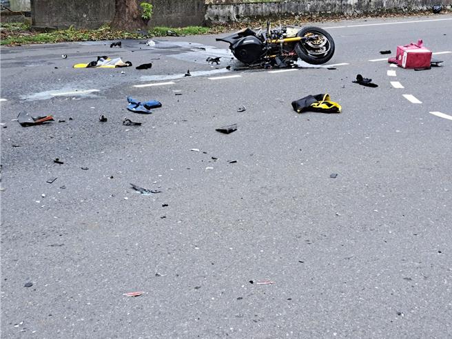 宜蘭縣三星鄉三星路二段17日中午12時50分發生一起交通死亡事故。（民眾提供／吳佩蓉宜蘭傳真）