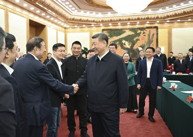 习近平在京出席民营企业座谈会併发表重要讲话。（新华社）