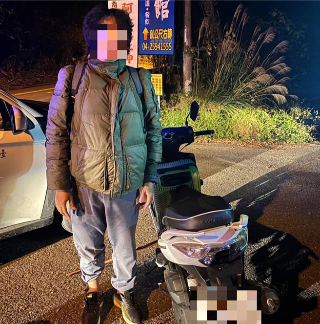 和平警分局不到３小时即拦获王姓偷车窃嫌。（民眾提供／宝智华台中传真）