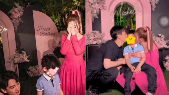 夫妻倆最後一次同框是在2年前陳妍希40歲生日派對上，且全程無互動。（圖／翻攝自微博）