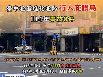 汽車自撞魔咒破解！進化北路行人庇護島不再「撞」況連連