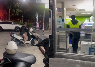 影》母猴秀下限！ 趁警巡签没注意 偷骑上警用机车还拍片PO网