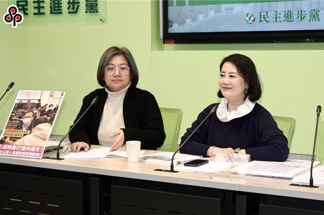 民進黨團上午舉行輿情回應記者會，書記長陳培瑜及幹事長吳思瑤出席。（本報資料照片）