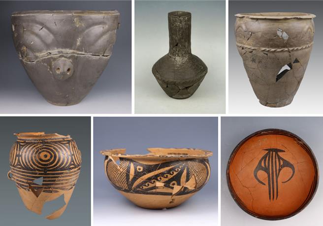 陆2024考古新发现揭晓浙江仙居下汤等6遗址入选。图为甘肃临洮县寺洼遗址出土陶器。（新华社）