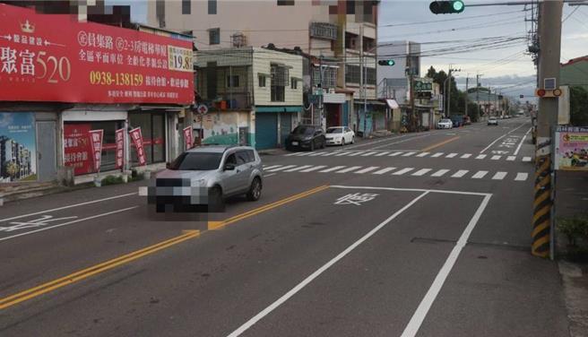 田中镇员集路1段与大安路1段路口，4个月开出2169件罚单。（警方提供／叶静美彰化传真）