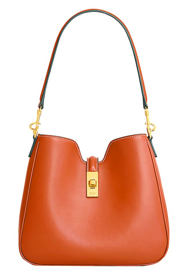 Celine Camille 16 Soft棕褐色光滑牛皮革小型手袋，9万9000元。（Celine提供）