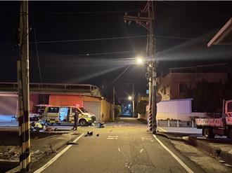 驚悚影片曝！台中外送員直撞大貨車噴飛   搶救一天後宣告不治