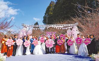 云端上婚礼 12对国内外佳偶 梨山浪漫牵手