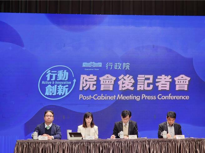 行政院召開院會後記者會。（張薷攝）