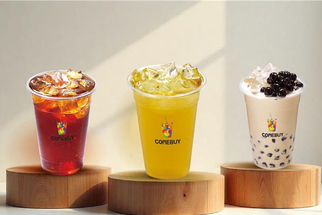 手搖飲COMEBUY24日起至28日連續5天，於Uber Eats外送平台上，購買指定飲品享買1送1優惠。（COMEBUY提供／吳娮翎台北傳真）