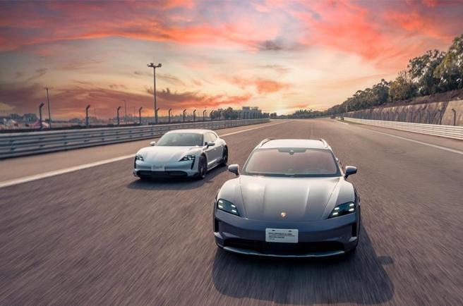 台灣保時捷駕駛中心20日舉辦「Porsche Taiwan Media EV Day」，展現品牌對電動車創新的願景與領先實力。圖／業者提供