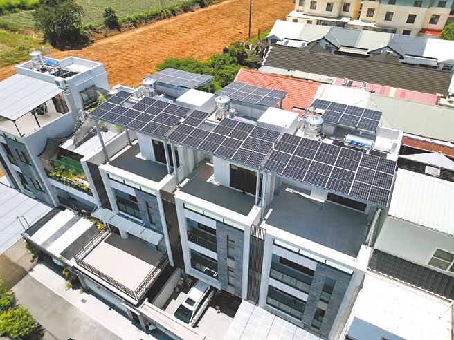 天晴太阳光电系统，低碳环保永续，天晴能源社区建置太阳光电系统实例。图／业者提供