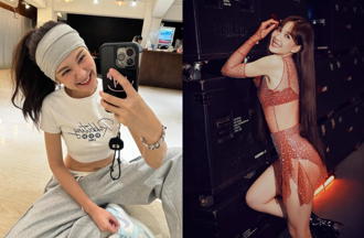 安心亚练舞「贴墙狂晃」深蹲趴地画面太香！浑圆臀形被看光