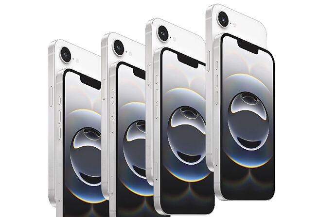 外资预估，在iPhone 16e助攻下，苹果2025财年营收将持续成长，预估16e新机将占苹果营收10％左右，超过SE机型目前7％的贡献。图／苹果提供