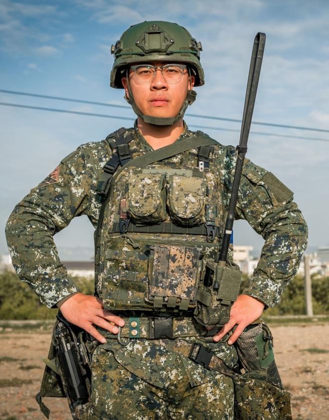 连长许上尉。（记者陈怡璇摄）