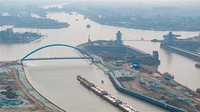 2025年京杭大运河全线贯通补水启动。（大陆央视）